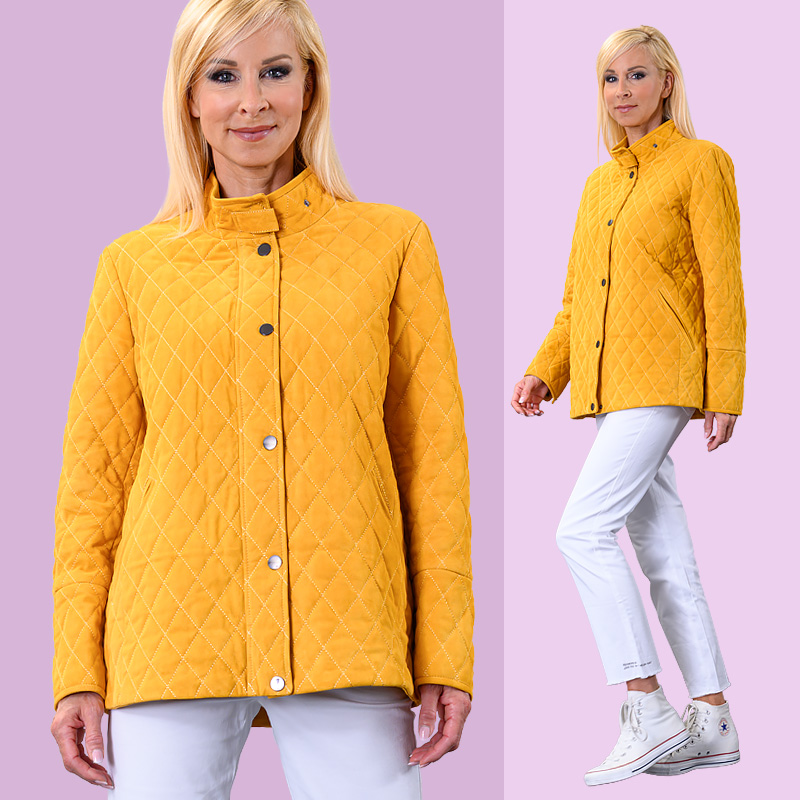 Steppjacke aus Ziegenvelour